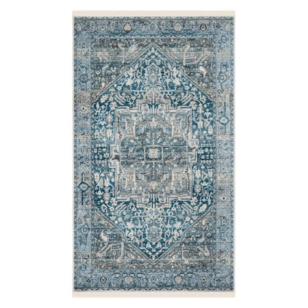 Safavieh Vintage Persian 2 ft. - 2 in. x 8 ft. Rectangle Area Rug - Charcoal & Blue VTP474H-28